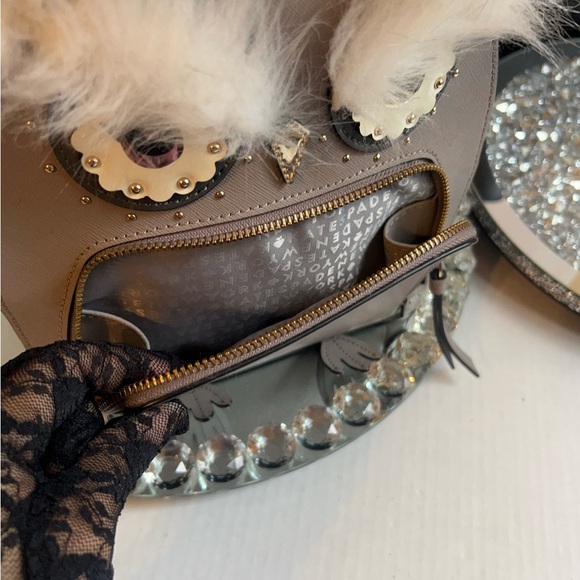 Kate Spade Gray Owl Mini Backpack like new condition - Picture 11 of 16